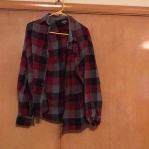 Eddie Bauer red/grey flannel Mens xxl